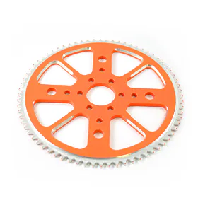 Rozeta CNC Alu pro minibike 72 zubů- oranžová