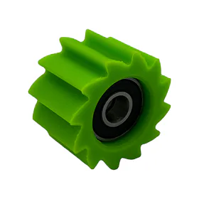 Pitbike rolnička řetězu zubatá, vnitřní průměr 8mm, zelená