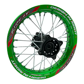 Zadní ráfek pitbike 12 palců RIDEIT zelená