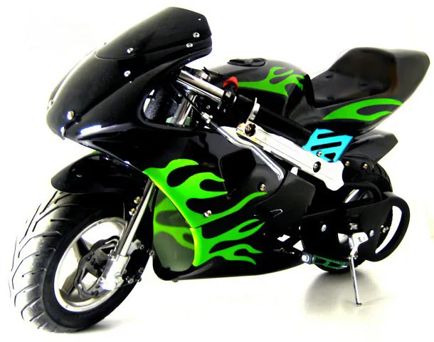 Minibike FLAME EDITION, černá-zelená