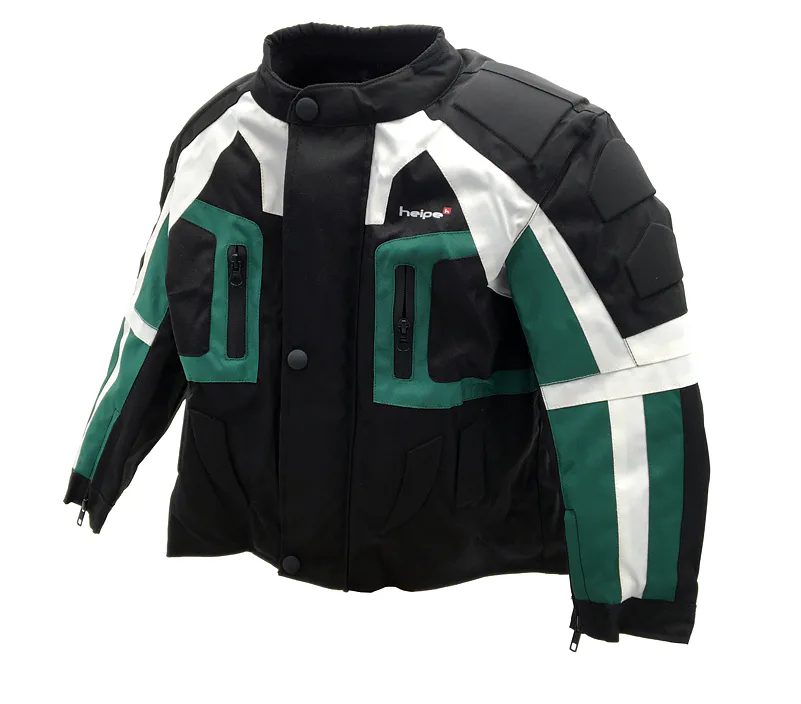 Dětská moto bunda HEIPE zelená
