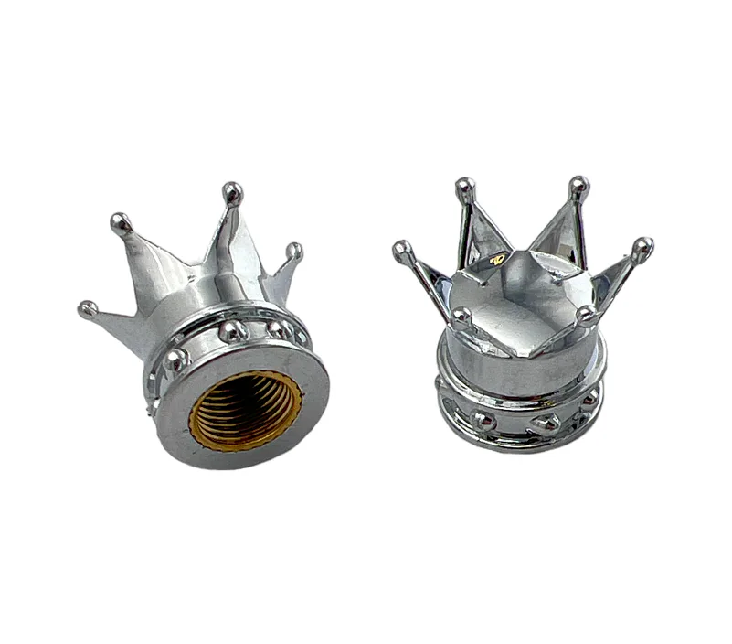 Čepičky ventilků Crown, stříbrné