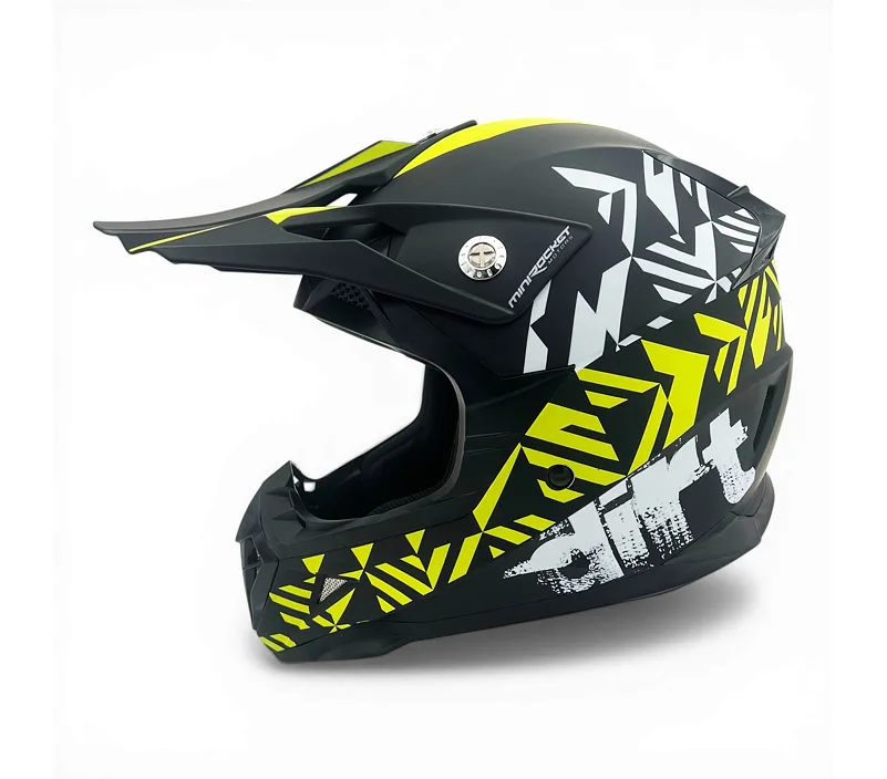 Dětská cross helma MiniRocket DIRT, Yellow Fluo