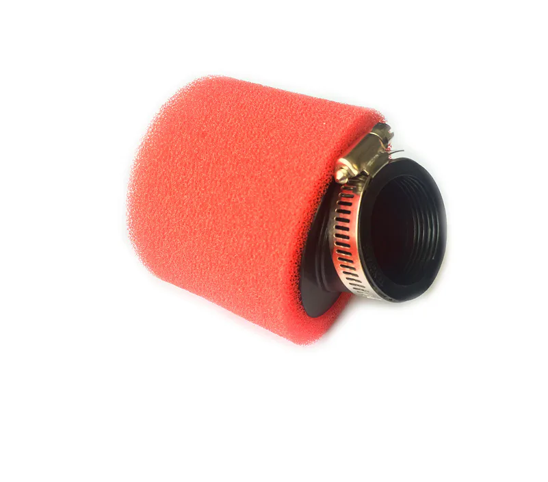 Vzduchový filtr molitanový červený,  zahnutý- 38mm