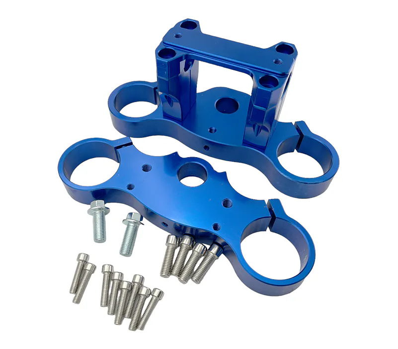 Brýle pitbike s klemy CNC 45/48, modré
