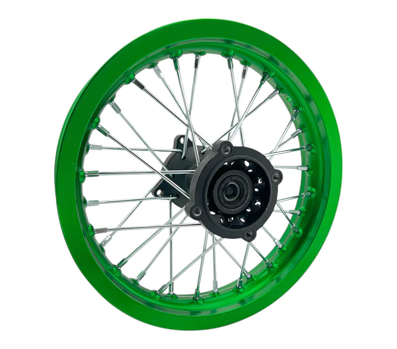 Zadní ráfek pitbike 12 palců ALLOY zelená