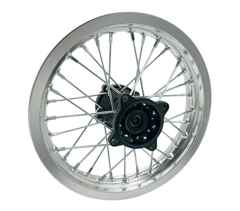 Zadní ráfek pitbike 12 palců ALLOY stříbrná