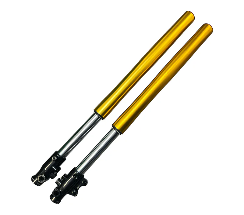 Přední tlumiče, vidlice pitbike 735mm, 45/48mm zlatá