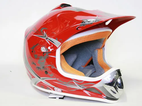 Dětská Moto Helma Nitro, Červená