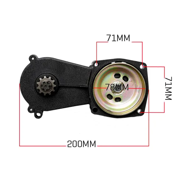 Odvětrávaná převodovka pro minicross a miniquad - 13 zubů