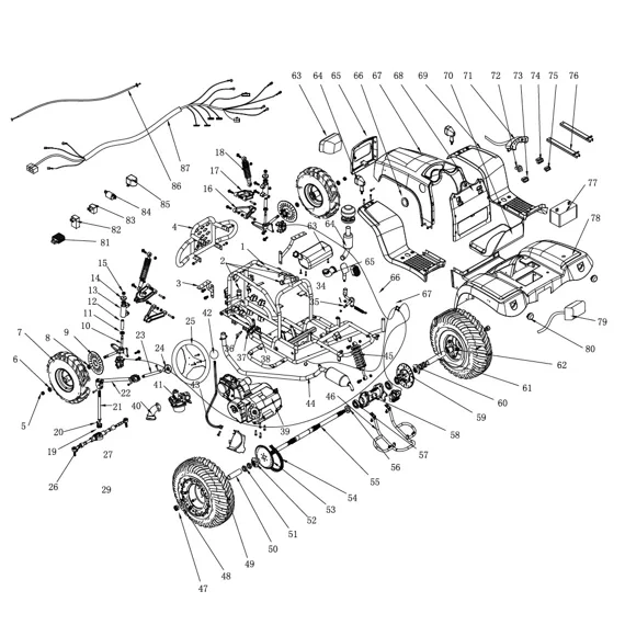 Hřídel řízení s klouby Traktor 110ccm