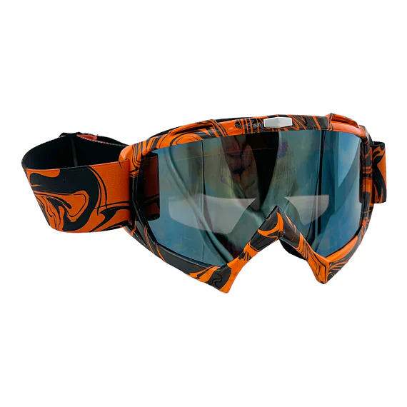 Oranžové Cross/MTB brýle - modro-zelené sklo