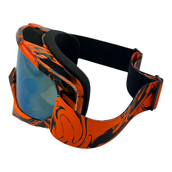 Oranžové Cross/MTB brýle - modro-zelené sklo