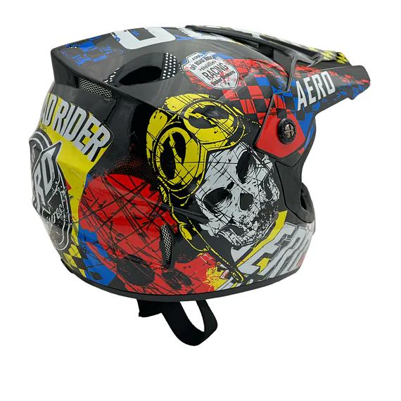 Dětská cross helma Skeleton Black-Colored