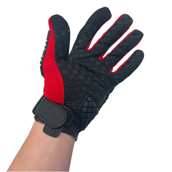Dospělé rukavice Madmotor Carbon - červené