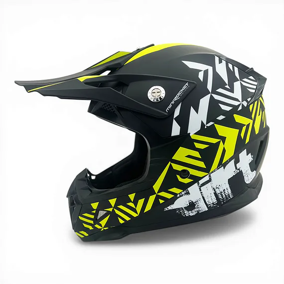 Dětská cross helma MiniRocket DIRT, Yellow Fluo