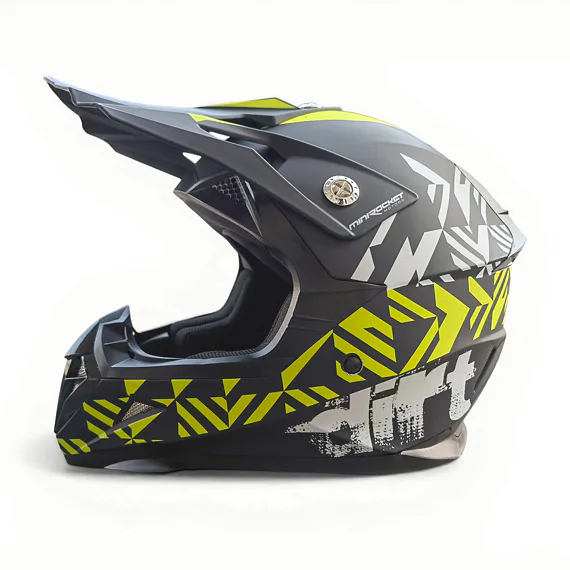Dětská cross helma MiniRocket DIRT, Yellow Fluo