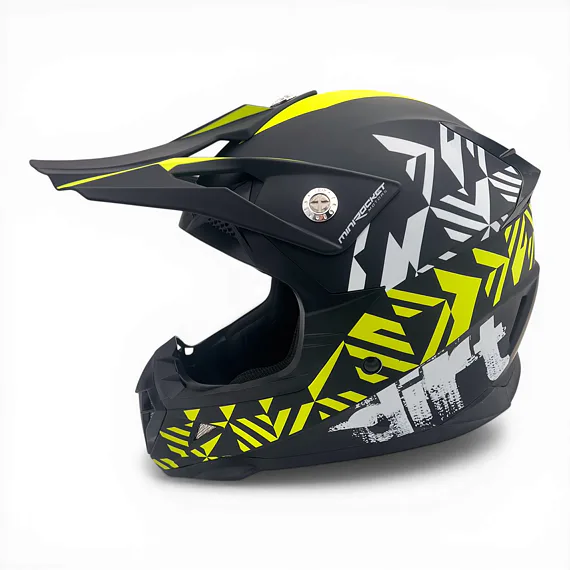 Dětská cross helma MiniRocket DIRT, Yellow Fluo