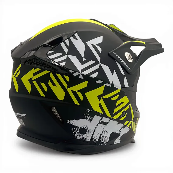 Dětská cross helma MiniRocket DIRT, Yellow Fluo