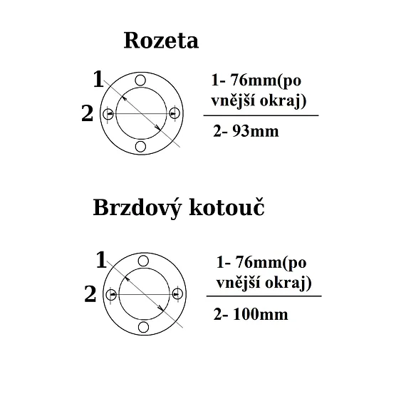 Ráfek 10" Zadní - 15mm