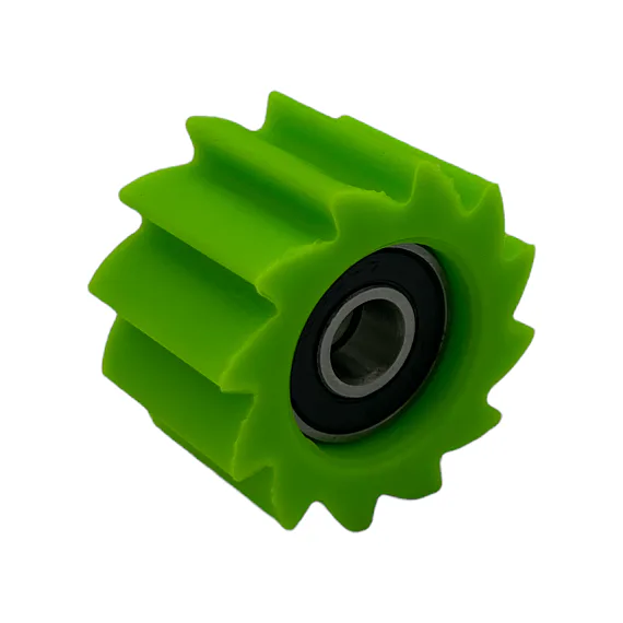 Pitbike rolnička řetězu zubatá, vnitřní průměr 8mm, zelená