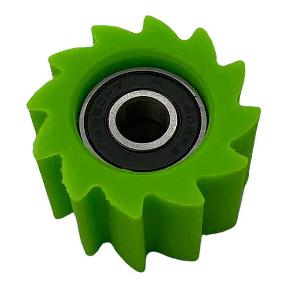 Pitbike rolnička řetězu zubatá, vnitřní průměr 8mm, zelená