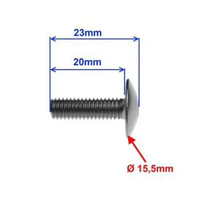 Sada ALU  šroubů M6X20mm, modrá (10ks)