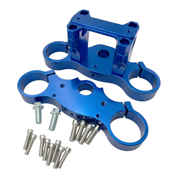 Brýle pitbike s klemy CNC 45/48, modré