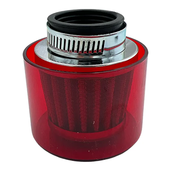 Sportovní vzduchový filtr 35mm s krytem - červená