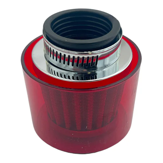 Sportovní vzduchový filtr 35mm s krytem - červená