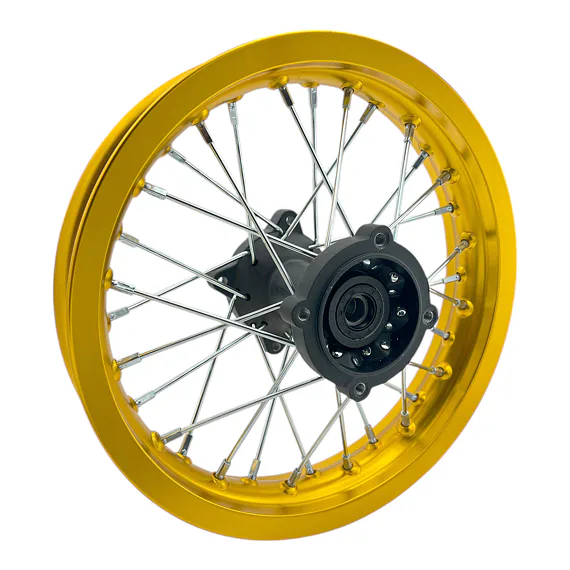 Zadní ráfek pitbike 12 palců zlatá