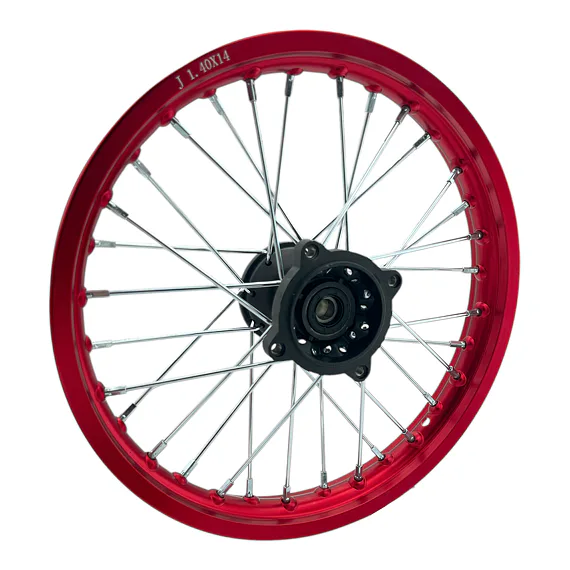 Přední ráfek pitbike 14 palců červená