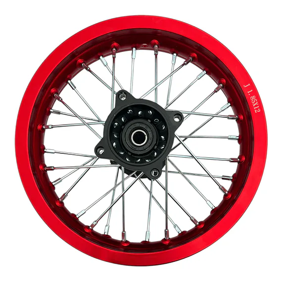 Zadní ráfek pitbike 12 palců ALLOY červená