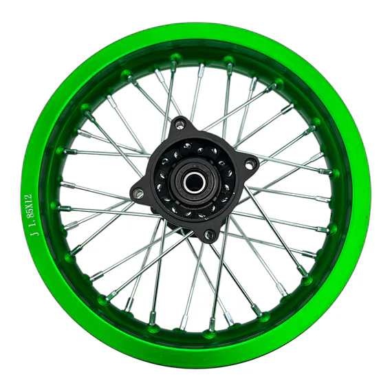 Zadní ráfek pitbike 12 palců ALLOY zelená