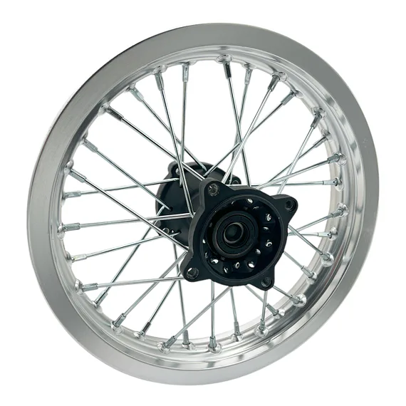 Zadní ráfek pitbike 12 palců ALLOY stříbrná