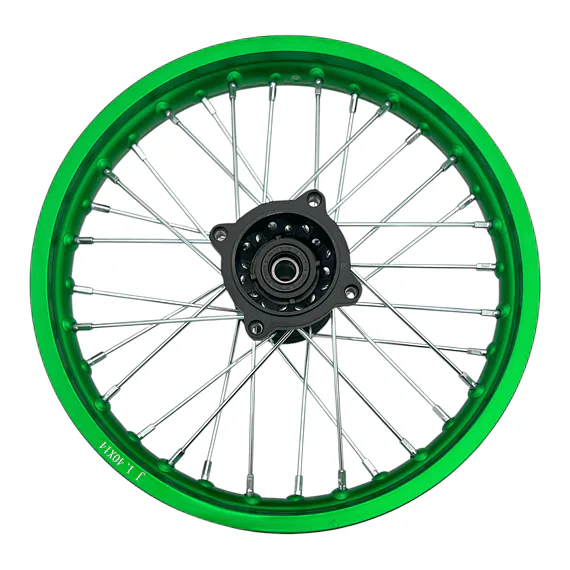 Přední ráfek pitbike 14 palců ALLOY zelená