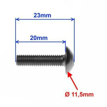 Sada ALU šroubů M5X20mm, červená (10ks)