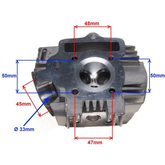 Hlava válce motoru 110ccm, 52mm