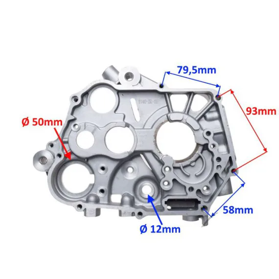 Levý + pravý karter motor YX 140