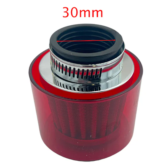 Sportovní vzduchový filtr 30mm s krytem - červená